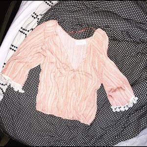 Coral blouse